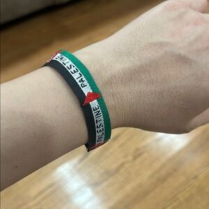 Black and Green bracelet, Palestine, and new men and women